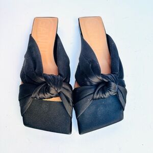 Ganni Black Knotted Mules